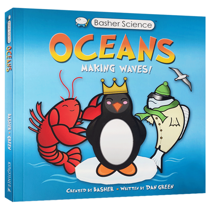 进口英文原版Basher Science: Oceans Making Waves! 好玩的科学书：海洋制造波浪科普绘本0-3岁儿童英语启蒙认知科普绘本图画书籍