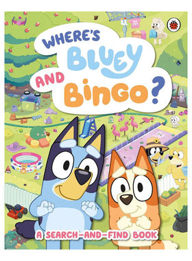 预售英文原版 Bluey: Where’s Bluey and Bingo? 布鲁伊和宾格在哪里 小蓝狗布鲁伊找找看互动游戏书 4-8岁