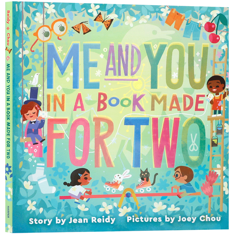 英文原版Me and You in a Book Made for Two我和你在一本为两人而写的书中4-8岁儿童启蒙探索友谊、合作和团队的力量精装绘本