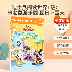 英文原版World of Reading L1: Mickey Mouse Funhouse: The Summer Snow Day迪士尼阅读世界1级：米老鼠乐园夏日下雪天4-8岁