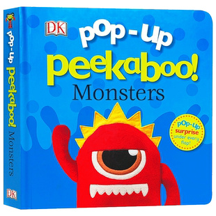 英文原版 Pop Up Peekaboo! Monsters 弹出躲躲猫!怪物 儿童英语启蒙亲子互动阅读翻翻立体纸板书 撕不烂 DK出版