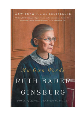 预售英文原版 My own words 金斯伯格大法官自传 大法官的成长历程 Simon & Schuster 出版 文学名著 经典名人人物传记 平装小说