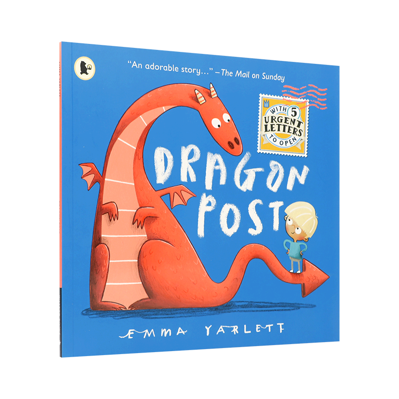 预售龙后 Dragon Post 含5封信件 一个快乐的,感人的和充满活力的插图互动书 4-8岁启蒙认知 友谊友爱 幽默有趣平装绘本