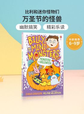 Usborne英文原版 比利和迷你怪物们：万圣节的怪兽Billy and the Mini Monsters: Monsters at Halloween 儿童英语桥梁章节漫画书