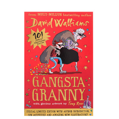 英文原版 了不起的大盗奶奶David Walliams: Gangsta Granny大卫·少年幽默小说黑帮奶奶  幽默治愈成长故事桥梁章节书 平装
