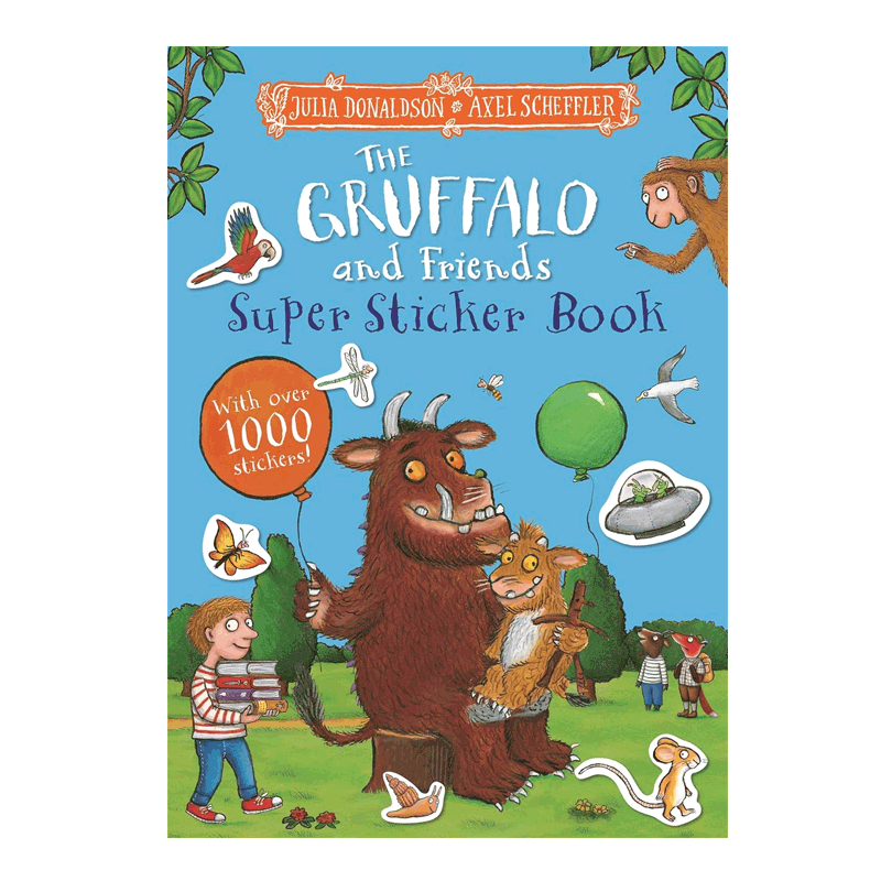 朱莉娅·唐纳森:咕噜牛和朋友们的超级贴纸书Julia Donaldson: The Gruffalo and Friends Super Sticker Book2-6岁儿童平装