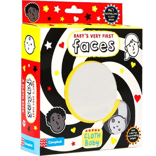英文原版 Baby's Very First Cloth Book: Faces 宝宝的第一本布书: 脸部 儿童早教启蒙感官发育布书 基础概念认知触摸书