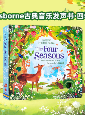 Usborne四季音乐发声书 Musical Books The Four Seasons 英文原版 儿童互动探索纸板书四季篇章幼儿艺术启蒙英语绘本进口原版