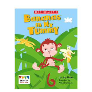 小猴子吃香蕉 幽默搞笑图书 兴趣爱好 培养孩子 儿童幼儿趣味益智玩具绘本 香蕉在我肚子里 Tummy Bananas 英文原版