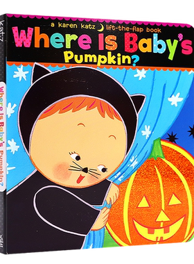 英文原版绘本纸板书Where Is Baby's Pumpkin? 小宝贝的南瓜在哪里? 儿童启蒙阅读英语辅导训练趣味故事图画书 正版进口图书