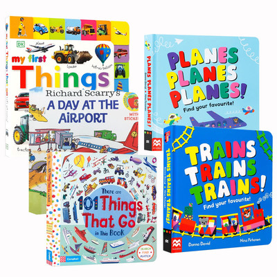 英文原版 交通工具科普 系列5本 Trains Trains Trains! /Planes Planes Planes! 儿童宝宝启蒙认知交通工具亲子共读图画书