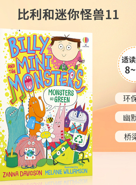 原版 11. Billy and the Mini Monsters Go Green 比利和迷你怪兽11 9-12岁青少年儿童幽默搞笑故事全彩桥梁章节书平装