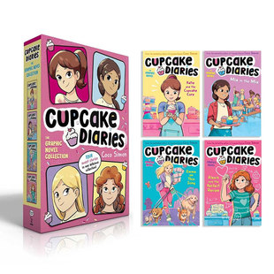 英文原版Cupcake Diaries The Graphic Novel Collection (Boxed Set)杯子蛋糕日记全彩漫画1-4册盒装杯子蛋糕俱乐部10-14岁