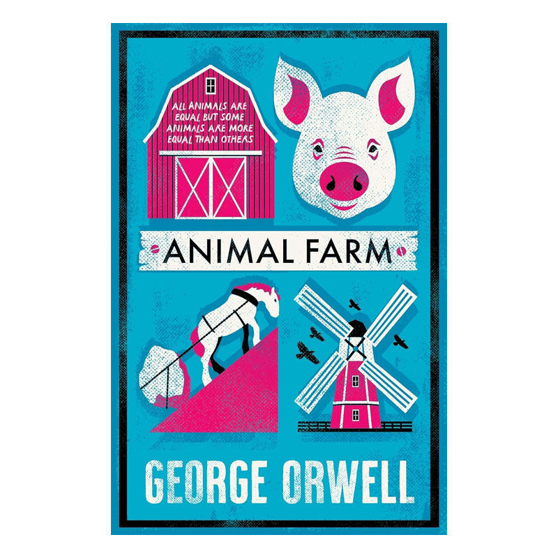 英文原版Animal Farm 动物农场庄园人类剥削牲畜革命反乌托邦 政治讽刺 文学小说平装文学名著14岁+