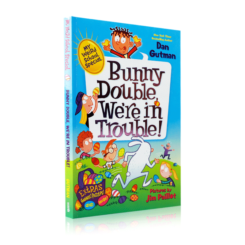 送音频英文原版疯狂学校特别版My Weird School Special: Bunny Double, We're in Trouble! 儿童初级章节桥梁书校园幽默故事小说
