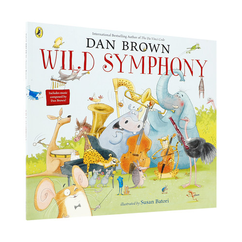 英文原版野外合唱团Wild Symphony 丹布朗Dan Brown4-8岁儿童隐藏谜题 生动有趣 可爱动物搭配韵律文字平装绘本