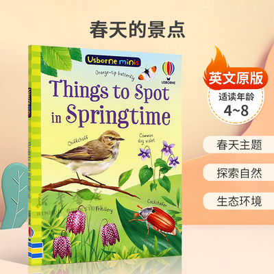 英文原版 Things to Spot in Springtime 春天的景点 了解季节变化 春天主题 探索自然 生态环境平装 绘本基础概念认知4-8岁