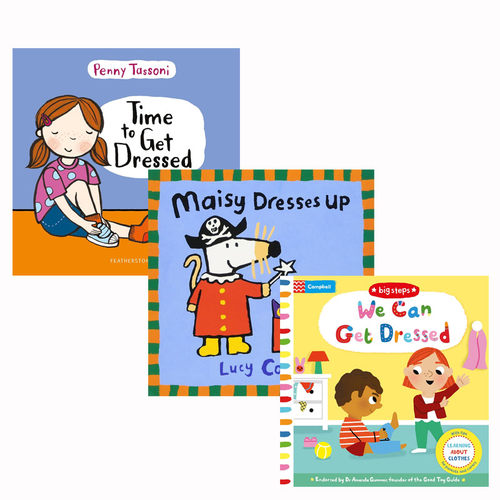 【部分送音频】英文原版Lucy Cousins: Maisy Dresses Up /Time to Get Dressed 儿童启蒙穿衣服行为习惯平装绘本 系列3册