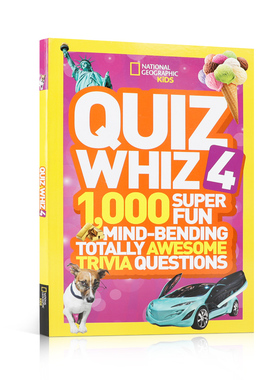 National Geographic Kids Quiz Whiz 4 美国国家地理儿童智力测验4 英文原版课外阅读提升读物 儿童英语学习百科全书启蒙认知童书