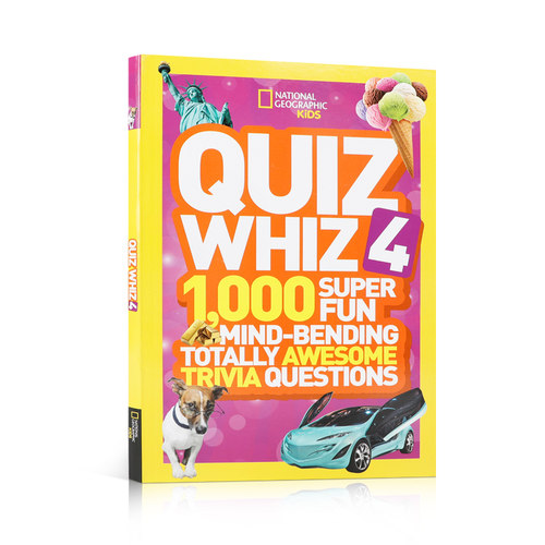 National Geographic Kids Quiz Whiz 4 美国国家地理儿童智力测验4 英文原版课外阅读提升读物 儿童英语学习百科全书启蒙认知童书