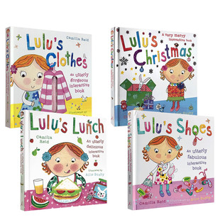 lunch 绘本 趣味触摸操作翻翻书 Loo读本shoe Lulu 成长故事我爱露露 儿童启蒙 英文原版 Lulu露露 clothes 生活习惯4册全套