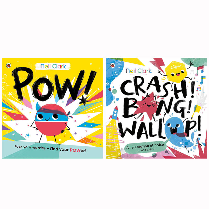撞击 砰 撞击 系列2本 Crash! Bang! Wallop! #1/#2 Pow!  管理烦恼 找回自信 押韵有趣 4-8岁 启蒙认知 平装 绘本