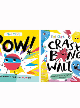 撞击 砰 撞击 系列2本 Crash! Bang! Wallop! #1/#2 Pow!  管理烦恼 找回自信 押韵有趣 4-8岁 启蒙认知 平装 绘本