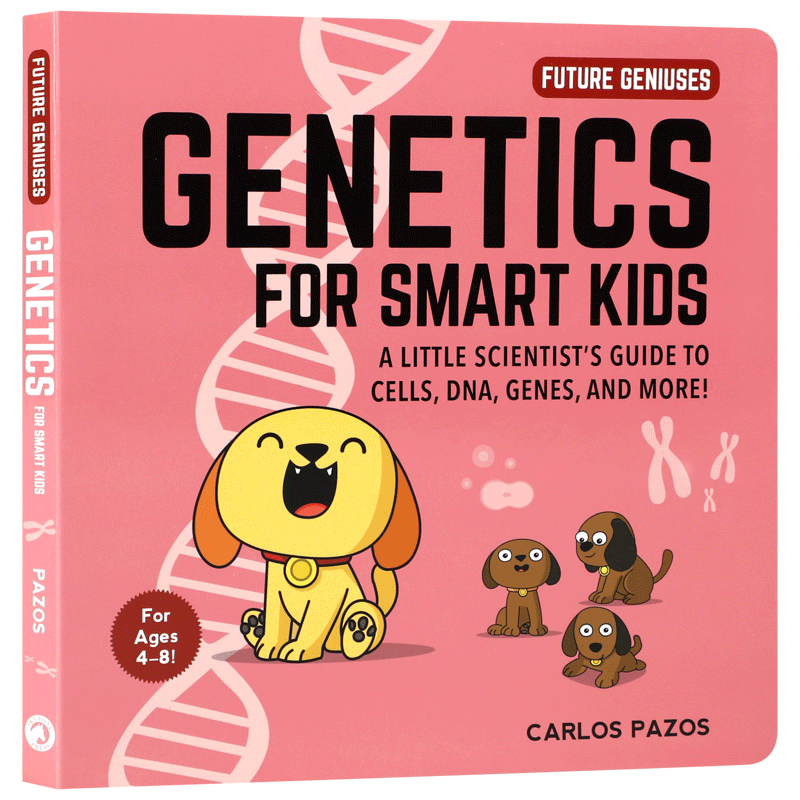 英文原版 聪明孩子的遗传学Future Geniuses #3 Genetics for Smart Kids生命起源小科学家指南（3） 儿童认知启蒙科普绘本纸板书