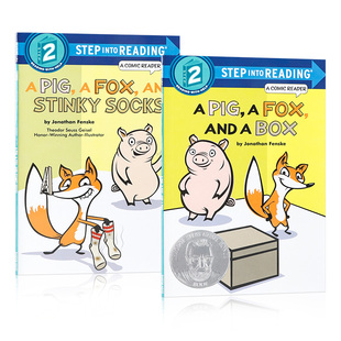 Level Stinky Pig Socks儿童英语早教启蒙分级阅读书Step 系列2册一只猪 Fox Reading 英文原版 一只狐狸系列2册a Into Box