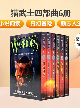正版送音频猫武士第四部英文原版绘本Warriors Omen of the Stars作者Erin Hunter HarperCollins出版6册套装4部青少年课外