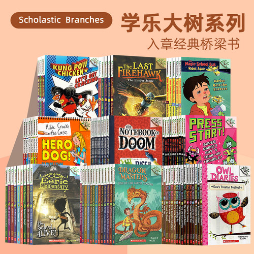 100元5本英文原版学乐大树系列桥梁书Scholastic Branches毁灭笔记Dragon Masters驯龙大师Owl Diaries猫头鹰日记方块兔 宫保鸡丁