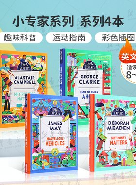 英文原版小专家系列4本Little Experts: Marvellous Vehicles/Why Money Matters/Why Politics Matters/How to Build a Home科普