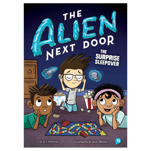 英文原版The Alien Next Door 10: The Surprise Sleepover隔壁的外星人10 惊喜睡衣派对外星人与地球人 桥梁/章节书8-12岁