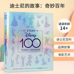 英文原版 The Story of Disney: 100 Years of Wonder 迪士尼的故事:奇妙百年 迪士尼100周年纪念画册 青少年儿童娱乐游戏书
