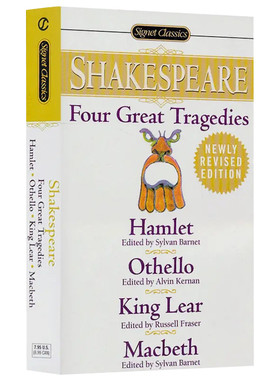 正版世界经典文学名著莎士比亚四大悲剧four great tragedies英文原版原著小说集莎翁名剧全集含哈姆雷特 奥赛罗 李尔王 麦克白