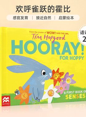 英文原版 Hooray for Hoppy (Refreshed cover)  欢呼雀跃的霍比 感受大自然的美妙 2-6岁儿童宝宝趣味益智启蒙生活体验绘本