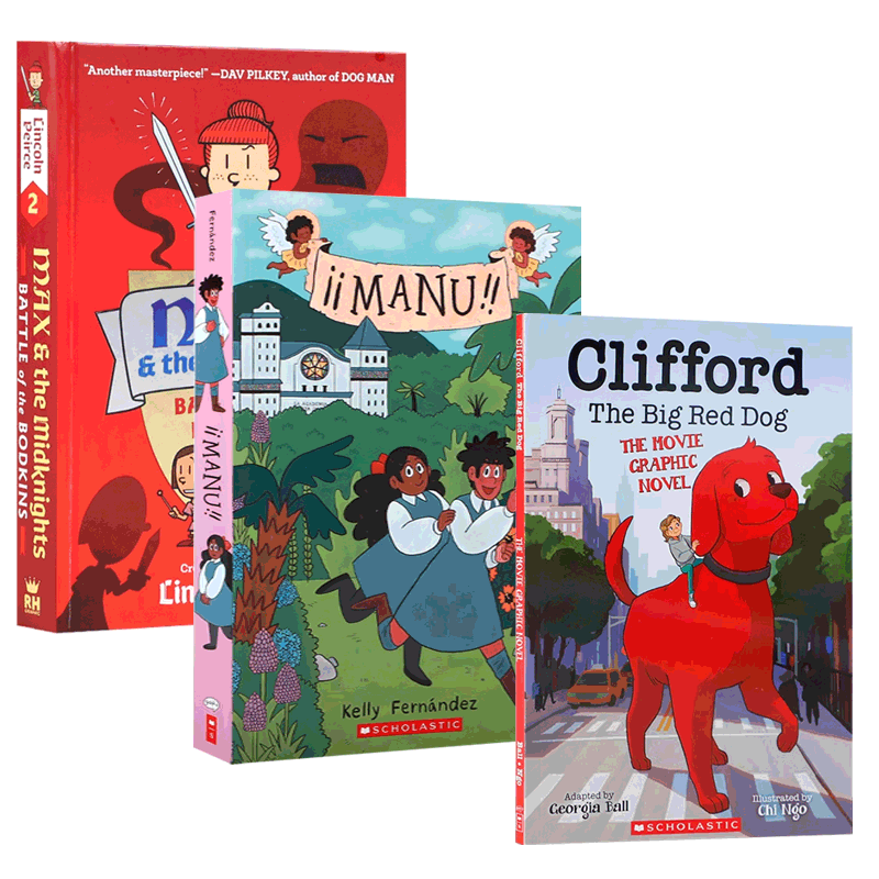 英文原版绘本进口Battle of the Bodkins /The Movie Graphic Novel/A Graphic Novel奇幻友谊幽默冒险漫画 系列3本