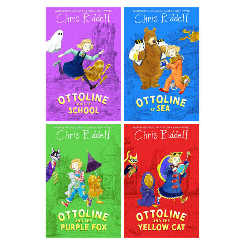 英文原版小侦探欧杜琳系列4本Ottoline #1:and the Yellow Cat黄猫/Goes to School去上学/at Sea在海底/and the Purple Fox紫狐
