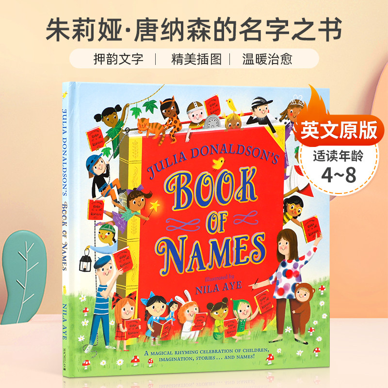 英文原版 Julia Donaldson's Book of Names 朱莉娅·唐纳森的名字之书 4-8岁儿童宝宝温暖治愈生活体验精美插图绘本精装