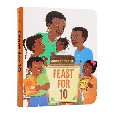 英文原版绘本Feast for 10 十个人的盛宴 学习数字纸板书吴敏兰推荐书单第57本带宝宝去挑选各种食物食材生活经验亲子阅读启蒙