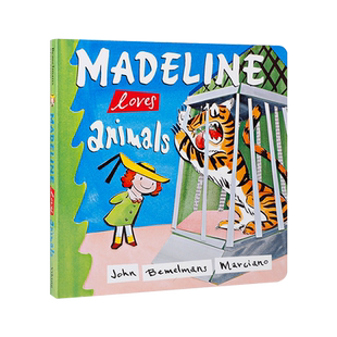 英文原版绘本Madeline Loves Animals麦德林爱护动物 3-5岁低幼儿童英语启蒙认知绘本 宝宝撕不烂纸板书 亲子互动共读早教书