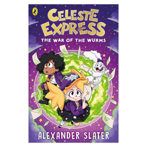 英文原版Celeste Express #1: The War of The Wurms塞莱斯特快递1 蠕虫之战拯救银河系黑白插图 星际世界桥梁章节书8-12岁
