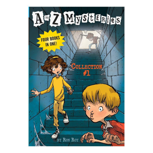 预售英文原版 A to Z Mysteries: Collection #1 神秘案件1-4故事合集 儿童阅读侦探冒险黑白插图桥梁章节平装书 侦探推理 10-14岁