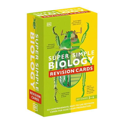 预售英文原版 SuperSimple Revision Cards: Biology 生物学 词卡 超级简单复习卡 生物 巩固学科知识复习卡片
