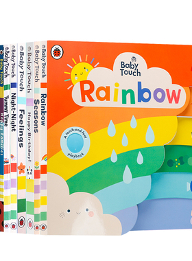宝宝颜色动物认知触摸书Rainbow彩虹Ladybird Baby Touch英文原版绘本婴儿童撕不烂早教英语启蒙纸板书0-1-3岁瓢虫babytouch