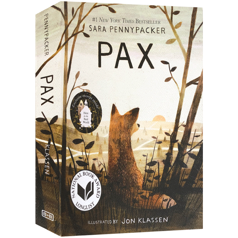 【毛边书】英文原版Pax小狐狸派克斯外国文学小说世界名著经典读物《纽约时报》畅销书青春成长英语课外阅读书Jon Klassen插画