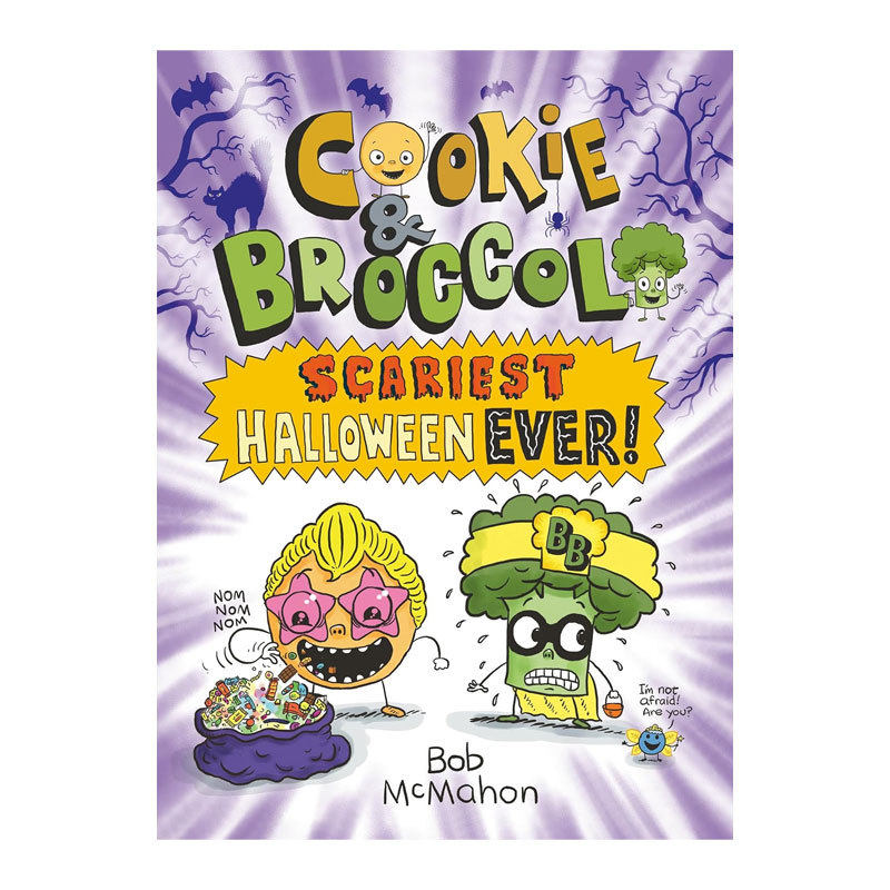 预售英文原版Cookie & Broccoli: #4 Scariest Halloween Ever!饼干和花椰菜4 最可怕的万圣节勇气的意义节日故事平装漫画4-8岁