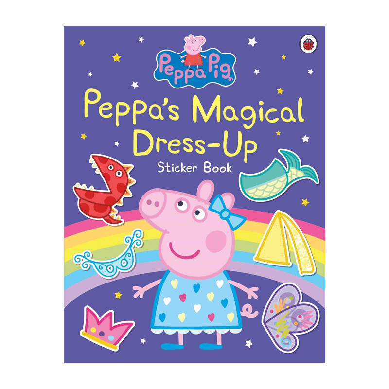 英文原版Peppa Pig: Peppa’s Magical Dress-Up Sticker Book 小猪佩奇:小猪佩奇的神奇装扮贴纸书经典形象平装2-6岁