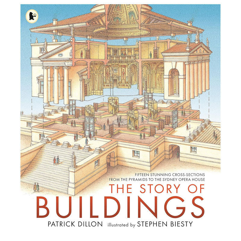 英文原版The Story of Buildings建筑物的故事世界各地的十六座最具标志性的建筑艺术启蒙建筑学书剖面图平装STEAM读物