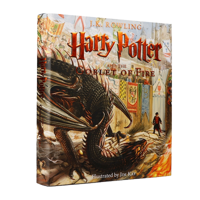 英文原版 Harry Potter book 4 彩图 and the Goblet of Fire: The Illustrated Edition 哈利-波特与火焰杯插图版 儿童英语桥梁书